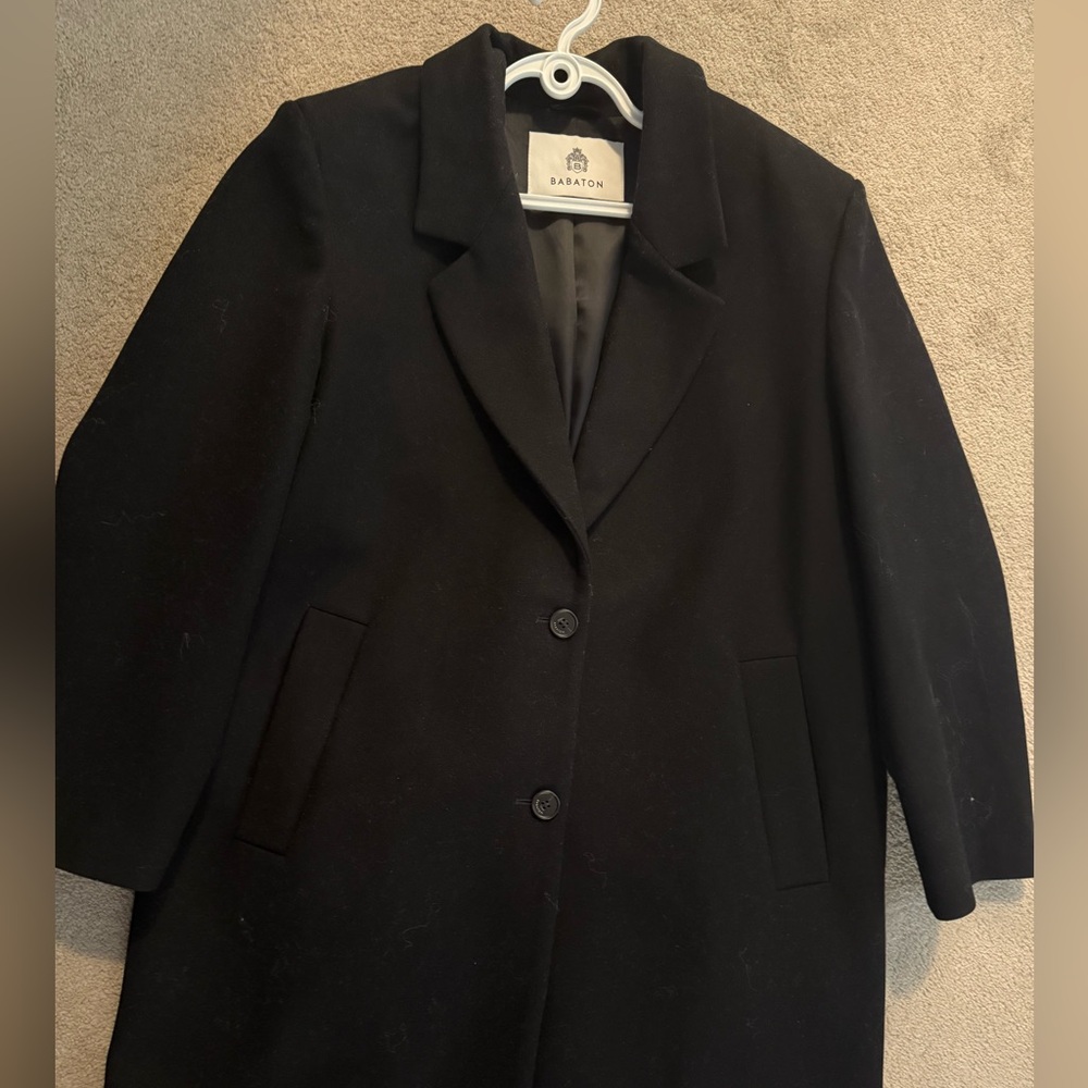Aritzia Babaton Women's Black Wool Coat